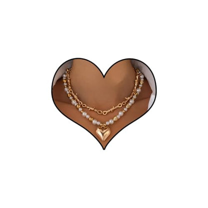 Gold Layered Necklaces for Women Chunky Layered Gold Link Chain Necklaces Trendy Paperclip Herringbone Toggle Clasp Necklace Statement Jewelry Accessories for Her - color: A7:gold barbed wire necklace