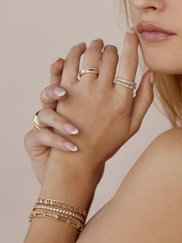 SOFYBJA 18k Gold Plated Personalized Chunky Cuban Oval Link Chain Bracelets for Men Toggle Rope Bracelet Jewelry for Women - style: Flat Cuban Chain Link Bracelet