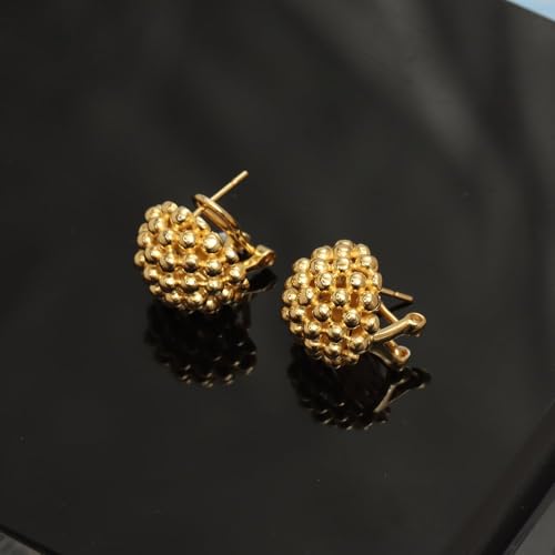 LeCalla 925 Sterling Silver Stud Earrings for Women | Pierced Omega Back Earring | Omega Earrings Jewelry Gift for Her, Wife | Daily Wear & Special Occasion Earring - color: Omega Back 02