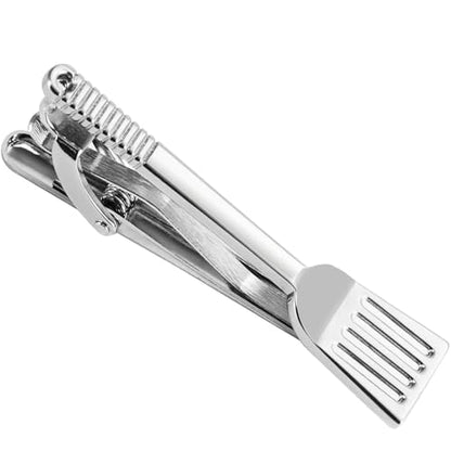 HAWSON Various Tie Clips for Men Unique, Funny Novelty Mens Tie Bar, Personalized Tie Pins for Men, Theme Wedding Party Gifts - style: Spatula