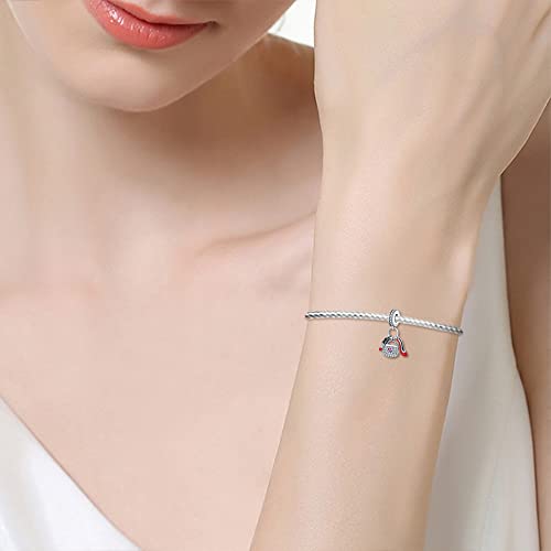 KUNSIR Charms Beads fits Pandora Charm bracelets for Woman 925 Sterling Silver Dangle Pendant Bead Jewelry Beads Gifts Happy Birthday Charms for Women Bracelet&Necklace - style: Charm High Heels, Handbag, Lipstick