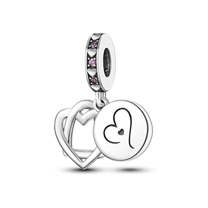 925 Sterling Silver Charm for Bracelet Necklace Women Dangle Pendant Beads | Love Faith Mom Ocean travel Butterfly Party Charm Beads Pendants DIY Jewelry Gift - color: Heart to Heart Pendant