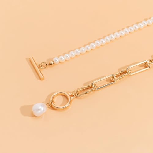 Pearl Look Necklace for Women, Layered, Bar Pendant, Bridal Wedding, Wedding Guest, Prom, And Formal Events, Gift Accessories