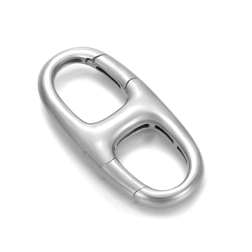 925 Sterling Silver Lobster Clasp for DIY Necklace Bracelet Jewelry Making, Double Spring Clasp with Closed Jump Rings, Necklace Extender Clasp Connector Bracelet Extension (Style 14) - style: Style 14