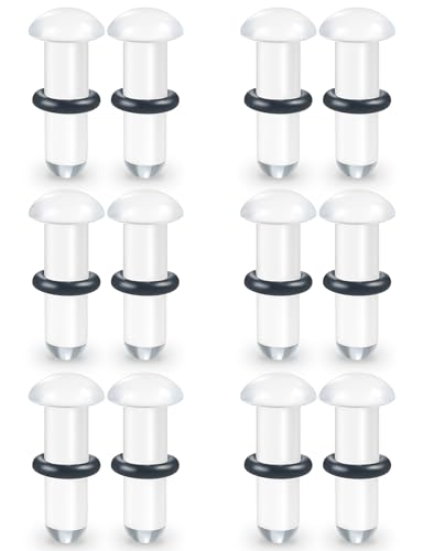 Cisyozi 14G-00G Acrylic Gauges for Ear Single Flare Plugs With Rubber Rings Unique Smooth Acrylic Gauges for Daily Wear Earring Expander Stretching Kit Piercing Jewelry for Women Men - color: Clear, size: 12G=2mm