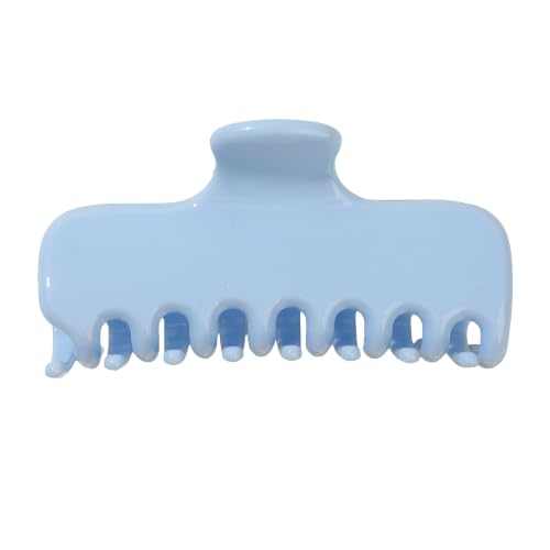 Ivyu 4-Inch Large Rounded Rectangle Hair Claw Clip for Women, Strong Hold | Smooth rounded teeth and a strong spring provide a secure hold for full updos on fine to medium hair. - color: Light blue
