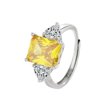 Rings for Women, Silver Plated Stainless Steel Promise Ring for Women, Adjustable Thumb Stacking Bands Cubic Zirconia Eternity Band Gift for Her
