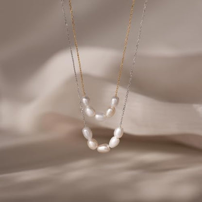 Amicon Pearl Necklaces for Women – 14K Gold Plated Freshwater Pearl Dainty Choker Hypoallergenic Pearl Necklace Wedding Birthday Gift for Women - style: Pearl Pendant-01-SL