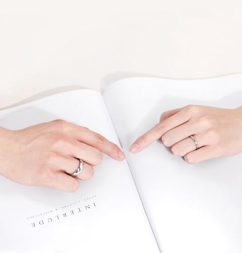 TIGRADE 2mm 4mm 6mm 8mm 10mm Titanium Ring Plain Dome High Polished Wedding Band Comfort Fit Size 3-15 - color: Silver 4mm