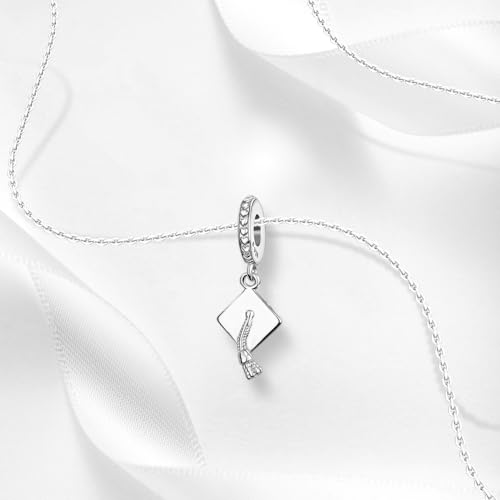 925 Sterling Silver Charms Pendants Mom Heart Dog koi fish Sea Turtle Football Charms for bracelet Pendants Beads Mom Sister Wife Family, Friends, Birthday gifts - style: Doctor's Hat Pendant