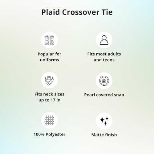tiemart Crossover Tie - color: Black and Gold Plaid