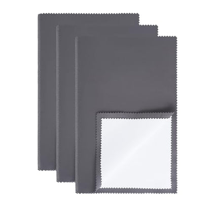 3pcs Polishing Cloth for Jewelry Cleaning Four-Layer Double-Sided Silver Cleaning Cloth for Cleaning Gold, Silver, Diamond, Gemstones, Coins, Platinum Jewelry - color: Dark Gray