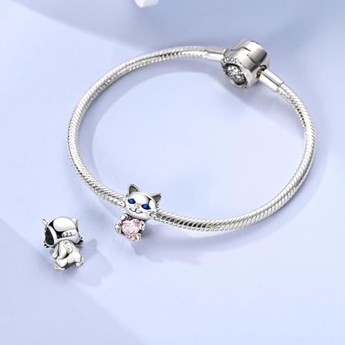 LNQOBU 925 Sterling Silver Charms for Bracelets Dangle Pendant fit Pandora Bracelets or Necklaces Jewelry Woman Gift Beads Charm (With one Spacer Beads) - style: Charm 608