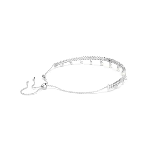 Swarovski Ariana Grande Collection, Clear Crystal & Pearls, Rhodium Finish, Necklaces, Earrings and Bracelets - color: Pearl Choker Necklace