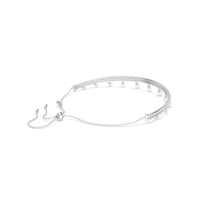 Swarovski Ariana Grande Collection, Clear Crystal & Pearls, Rhodium Finish, Necklaces, Earrings and Bracelets - color: Pearl Choker Necklace