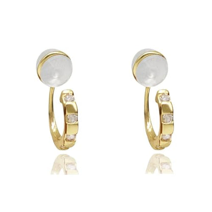 Clip On Earrings for Women – 18K Real Gold Plated Non-Pierced Hoop Earrings, Comfortable Clip On Hoops for Non-Pierced Ears, Gold & White Gold Options