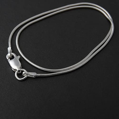Snake Chain Anklet - 925 Sterling Silver - 1mm Round Anklet 10" Italy NEW