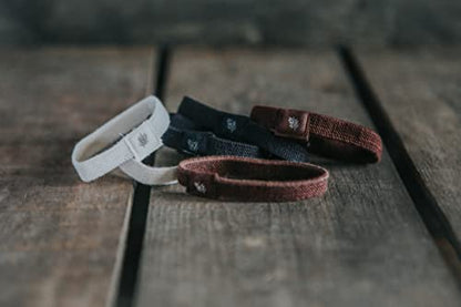 Wild & Stone | Pack of 6 Hair Bands | 100% Biodegradable and Plastic-Free Elastic Hair Ties | 100% Organic Cotton and Natural Plant-Based Rubber | No Crease Ponytail Holder (Natural) - color: Natural