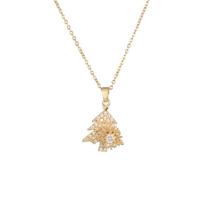 Sunflower Fidget Necklace for Women Gold Moon Necklace Rotating Heart Necklaces Spinning Crystal Flower Anxiety Necklaces Crescent Moons Jewelry Accessories - color: Gold Tree