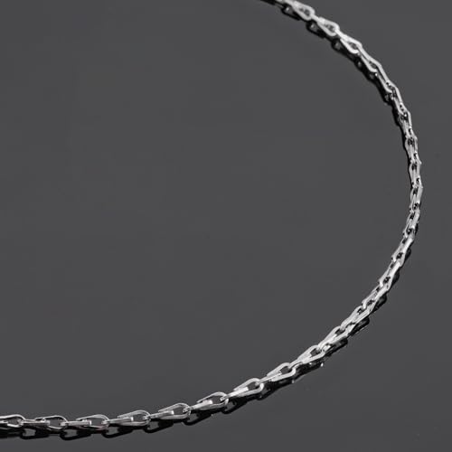 UMAOKANG 16.4 Feet Stainless Steel Jewelry Chain Roll Delicate Link Chain on Spool Women Necklace DIY Chains Bulk - color: Link Silver