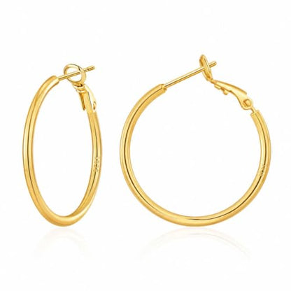 2MM S925 Sterling Silver Hoop Earrings Thin Gold Large Hoop Earring Lightweight Hypoallergenic Big Silver Thin Hoops Earring Gold Hoops Earrings for Women 30/40/50/60 MM - color: 30mm-Gold