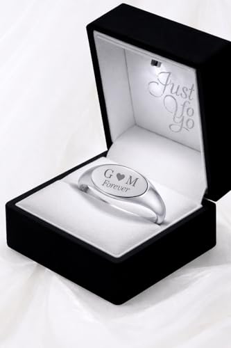 Personalized Women's Oval Signet Ring - Custom Engraved Ring For Ladie's - Signet Wedding Band - Initials or Monogram Engraved Free - Ships From USA