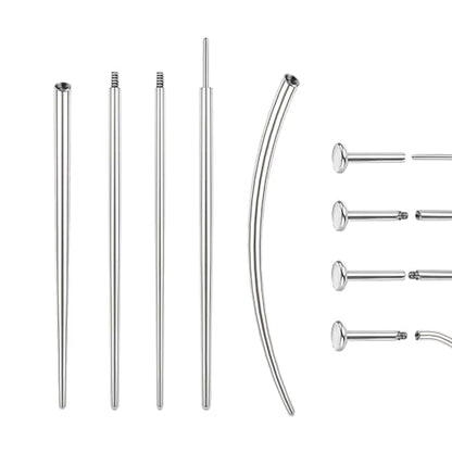 Piercing Taper Ball Grabber Tool Stainless Steel Nose Ear Piercing Kits | Nose Septum Eyebow Helix Conch Tragus Daith Piercing Jewelry Changing Tool,14G 16G 18G 20G Flat Back Earrings Applicator Tool - style: 14G Piercing Taper