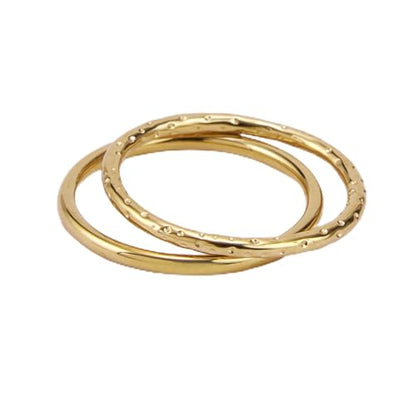 Hey Harper Gold Ring for Women - Gold Plated Stacking Waterproof & Sweatproof Jewerly Ring - Everday Non Tarnish Cute Fashion Circle Rings - style: Janis Rings