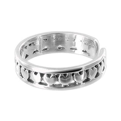 Gem Avenue 925 Sterling Silver Toe Rings Collections – Beach, Celtic, Heart, Dolphin, Flower & More Designs for Women – Elegant Adjustable Summer Jewelry - style: Style 7