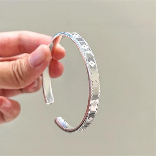 925 Sterling Silver Bangles For Women Handmade Silver Bangles Open Adjustable Bangle Bracelets For Women Silver Open Cuff Bracelets Stackable Wrap Bangles Festival Jewelry Gifts - color: Style 07