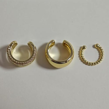 Ear Cuff Earrings for Women Chunky Ear Cuffs Non Piercing | Clip on cartilage earrings helix fake earrings jewelry trendy stuff christmas gift stocking stuffers - color: J