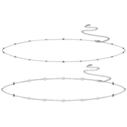 Body Chain for Women 14K Gold Plated Waist Beads Chain Gold Belly Belt Cuban Layered Body Chains Waterproof Adjustable Sexy Bikini Beach Body Jewelry Daily Belts Gifts for Women 26.5-33Inch - style: Bead+Sequin -SL