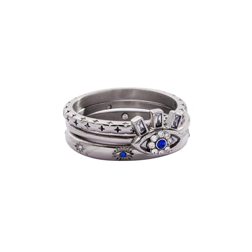 Alex and Ani Evil Eye Rings - style: Stacking Ring, Stainless Silver (Set of 3)