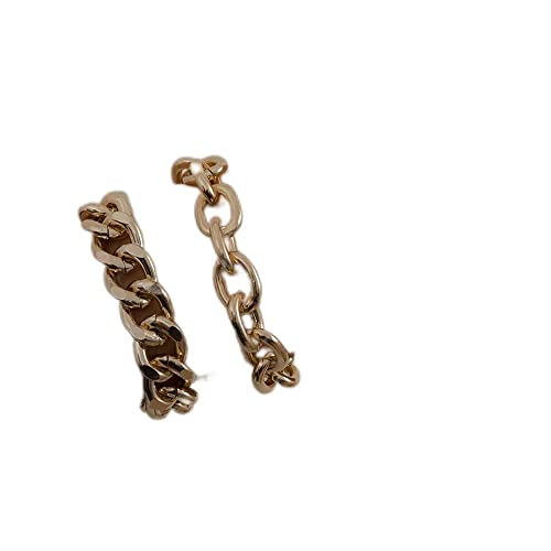 Boho Fashion Dainty Simple Gold Silver Chain Beads Bracelets Set for Women Adjustable Beaded Chunky Flat Cable Chain Punk Bracelets Jewelry for Women Set of 2(Gold) - color: Gold