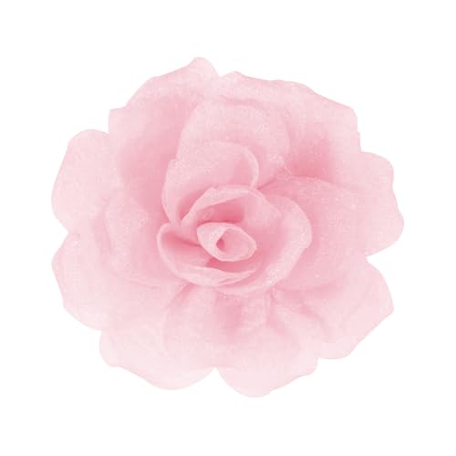 4.33" Soft Pink Flower Hair Clip | Lightweight Elegant & Perfect for Weddings, Parties or Daily Wear. Add a Feminine Touch to Hairstyles, Dresses, Hats & Accessories | Durable & stylish design - color: Light Pink