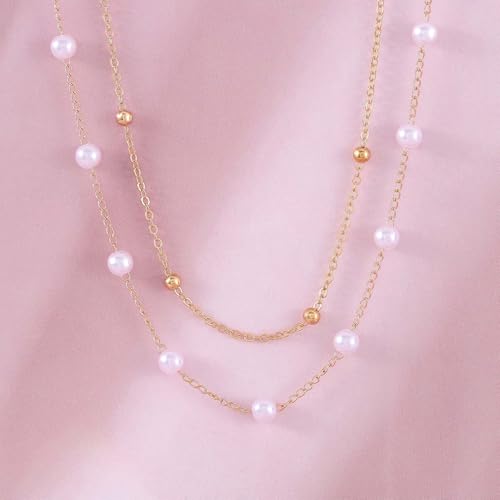 Waist Chain Silver Beads Belly Chain Gold silver Women Dainty Body Jewelry Accessories - color: gold pearl - 36 + 10 in