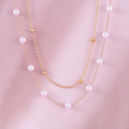 Waist Chain Silver Beads Belly Chain Gold silver Women Dainty Body Jewelry Accessories - color: gold pearl - 36 + 10 in