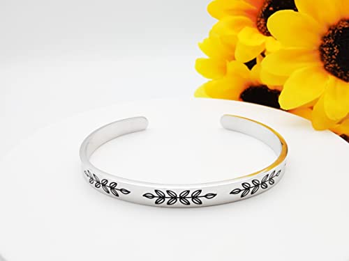 Dczosily Inspirational Bracelets for Women Stainless Steel Cuff Bracelet Engraved Jewelry Motivational Bangles Personalized Gifts for Best Friend/Mom - style: Coworkers-GOOD LUCK FINDING BETTER COWORKERS THAN US!