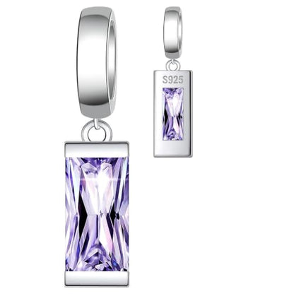 Helonley Birthstone Charms for Charms Bracelet: Birth Stone Charms | 925 Sterling Silver Birth Stone Bead Charms for Bracelets and Necklaces, Christmas Birthday Gifts for Mom and Wife - color: Jun.