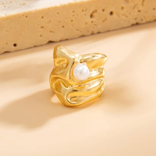 Chunky Gold Ear Cuff for Women Non-Piercing Cartilage Clip-On Earrings Trendy Jewelry Gift - color: A8:Chunky Ear Cuff