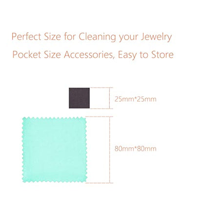 BEADNOVA Silver Polishing Cloth Cotton Jewelry Cleaning Cloth with Anti-Tarnish Paper for Silverware and Jewelry Handling (10pcs Each)
