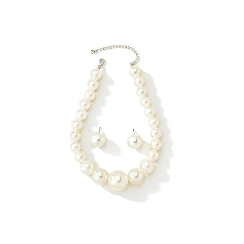Faux Pearl Choker Necklaces for Women Large Chunky Pearl Necklace Dainty Statement Bride Wedding Jewelry - style: Chunky Pearl