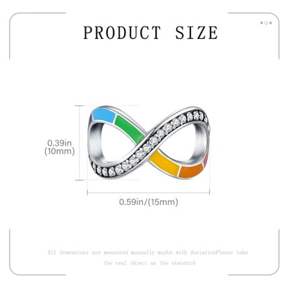 KEQ Rainbow Dangle Charm for Bracelet Necklace In A World Full Of Darkness Be A Rainbow Pride Month - color: Rainbow Infinity