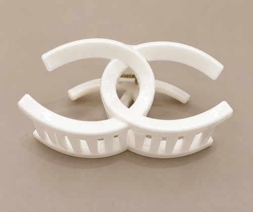 Designer Logo Hair Claw Clips,disponible color, Pink, White,Black,Brown,Beige Large Size
