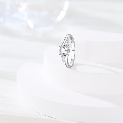 KUNSIR 925 Sterling Silver Rings Classic Cubic Zirconia Eternity Promise Statement Anniversary Wedding Bands Engagement Rings for Women Infinity Forever Love Ring Size 7-9 - style: Guardian Galaxy Ring