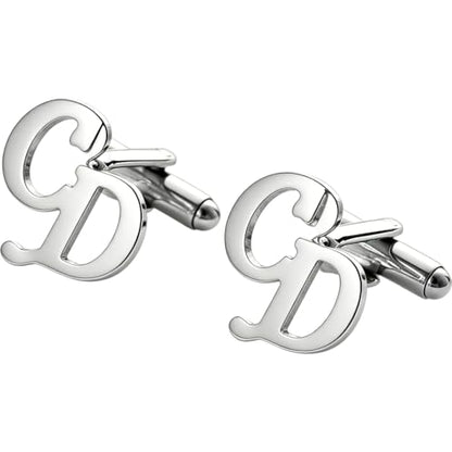 Custom Men’s Cufflinks - Personalized Cuff Links Initials/Names/Dates - 18K Gold Plated 304 Stainless Steel - Ideal Father’s Day & Christmas Gift for Men - style: Style 6