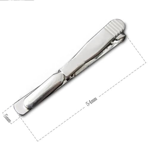 5 Pack Tie Clip for Men Tie Bar Clip Set Formal Business Men's Necktie Clips Shirts Men Slim Tie Pin Clamp, Gold Silver Black,white，Blue antique - color: White【5-Pack】