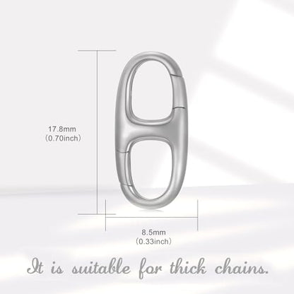 925 Sterling Silver Lobster Clasp for DIY Necklace Bracelet Jewelry Making, Double Spring Clasp with Closed Jump Rings, Necklace Extender Clasp Connector Bracelet Extension (Style 14-2pc) - style: Style 14-2pcs