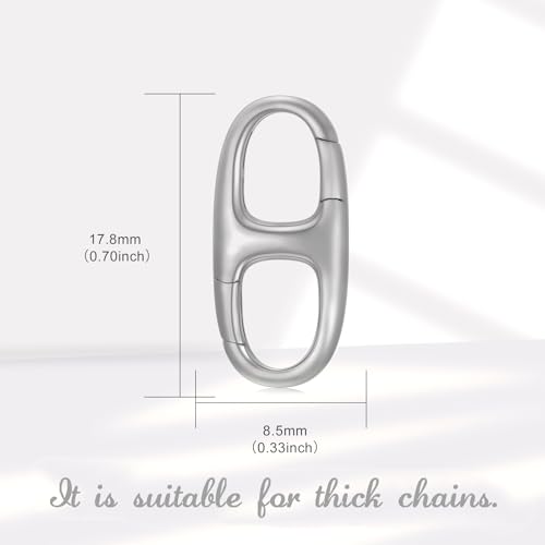 925 Sterling Silver Lobster Clasp for DIY Necklace Bracelet Jewelry Making, Double Spring Clasp with Closed Jump Rings, Necklace Extender Clasp Connector Bracelet Extension (Style 14) - style: Style 14