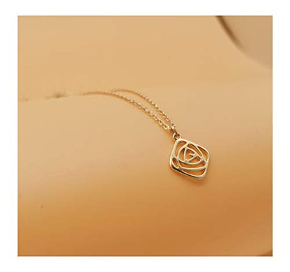 Baydurcan Friendship Anchor Compass Necklace Good Luck Elephant Pendant Chain Necklace with Message Card Gift Card - style: Rose